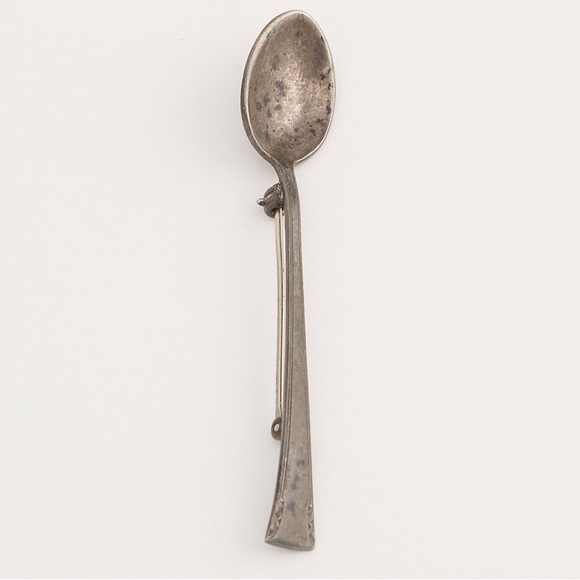 Vintage Sterling Silver Spoon Brooch Pin - Picture 1 of 6